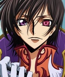 Lelouch Lamperouge con su máscara de Zero y capa negra, protagonista de Code Geass