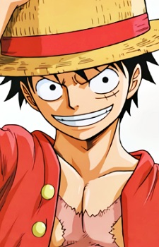 Monkey D. Luffy capitán de los Piratas del Sombrero de Paja con su icónico sombrero de paja sonriendo