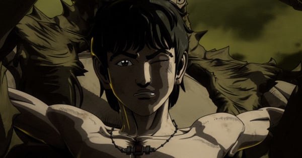 Personajes principales del nuevo anime Hokuto no Ken Fist of the North Star 2026 con Kenshiro en el centro del yermo post-apocalíptico